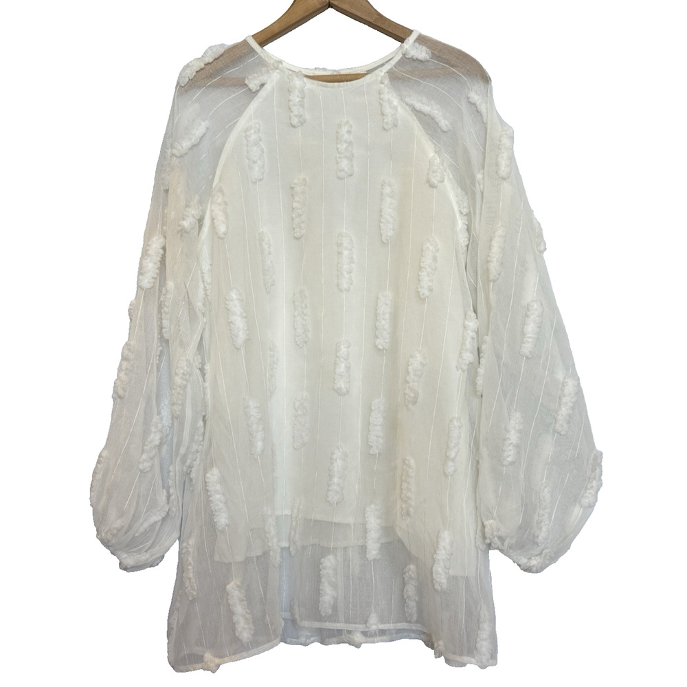 Lena Sheer Boho Festival Mini Dress Size‎ M Coachella Soft Girl Beach Feminine